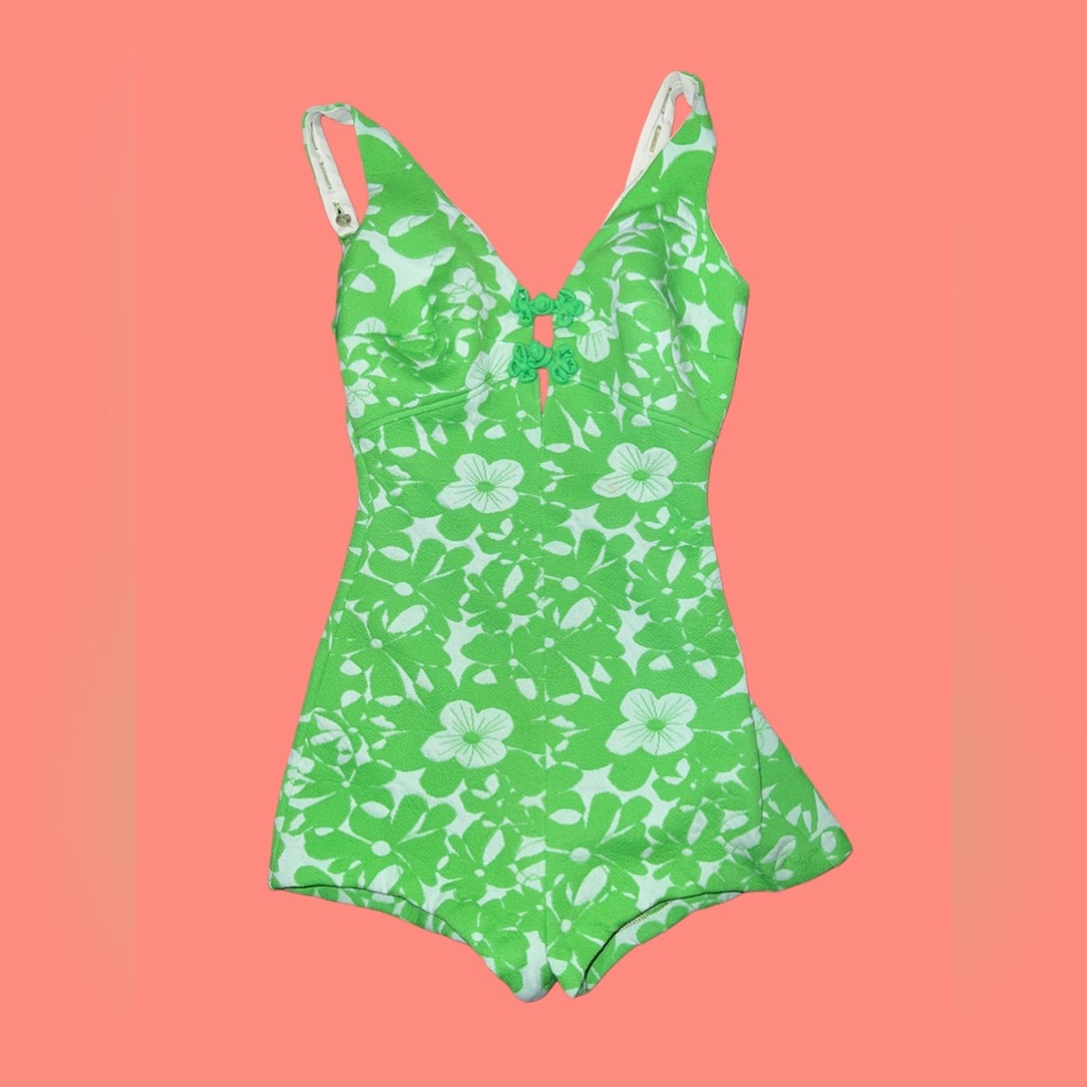 60s 70s Elizabeth Stewart - Designer Vintage Retro Swimsuit